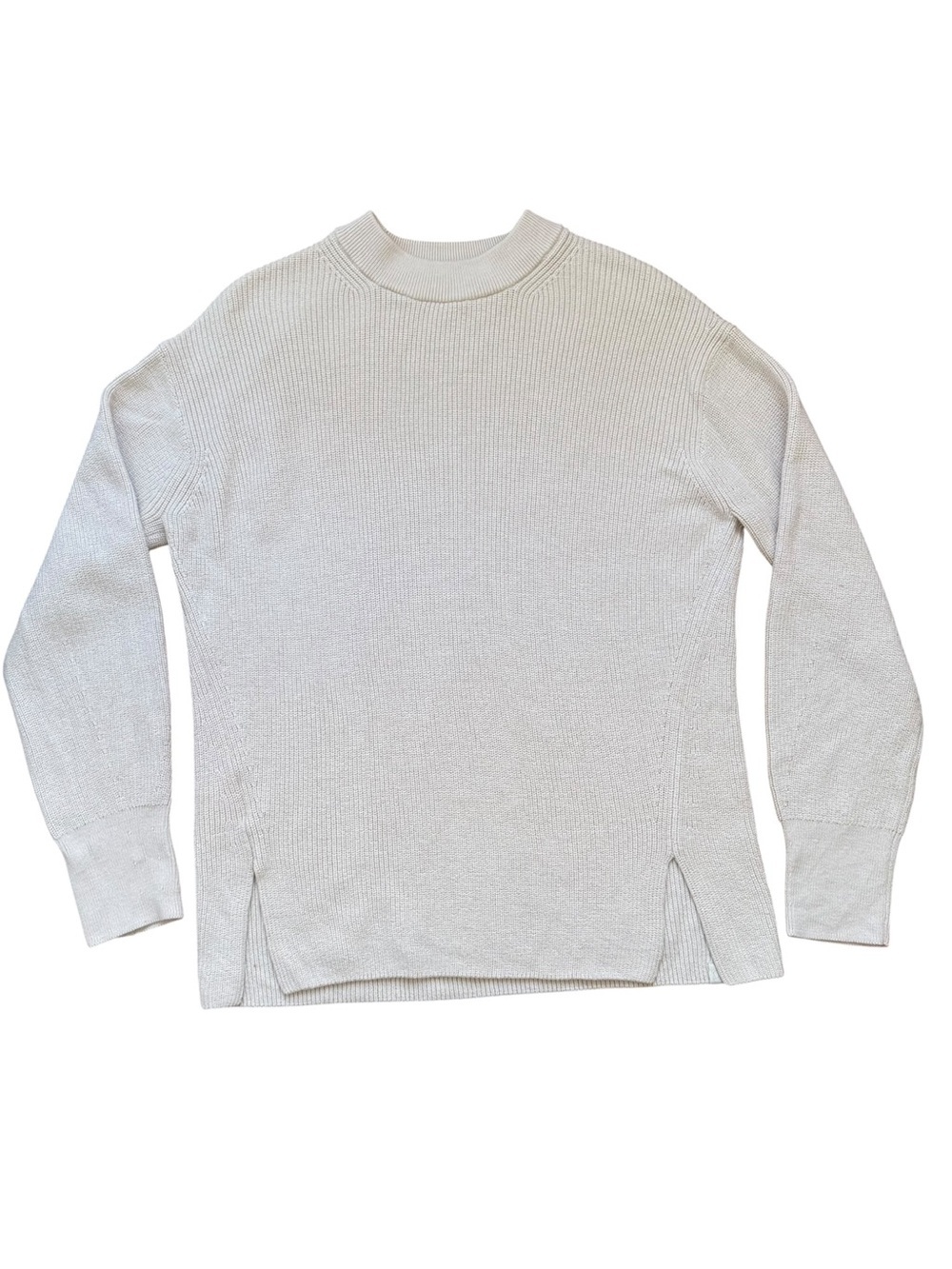 Lululemon Merino Wool Blend Ribbed Crewneck Sweater Size 4 White Opal - Picture 6 of 16